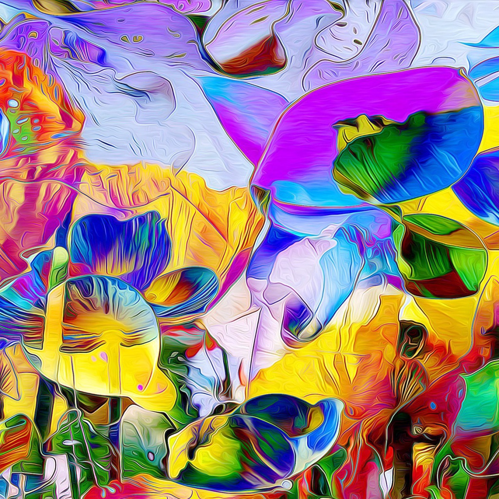 Screenshot №1 pro téma Colored painted Petals 1024x1024