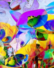 Обои Colored painted Petals 176x220