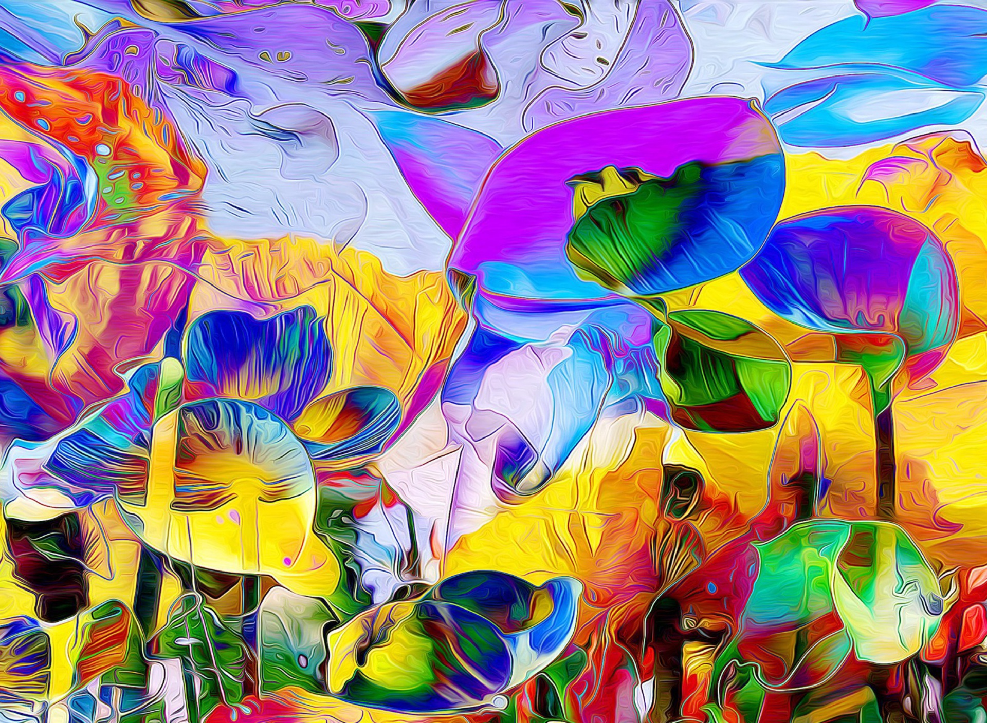 Colored painted Petals screenshot #1 1920x1408