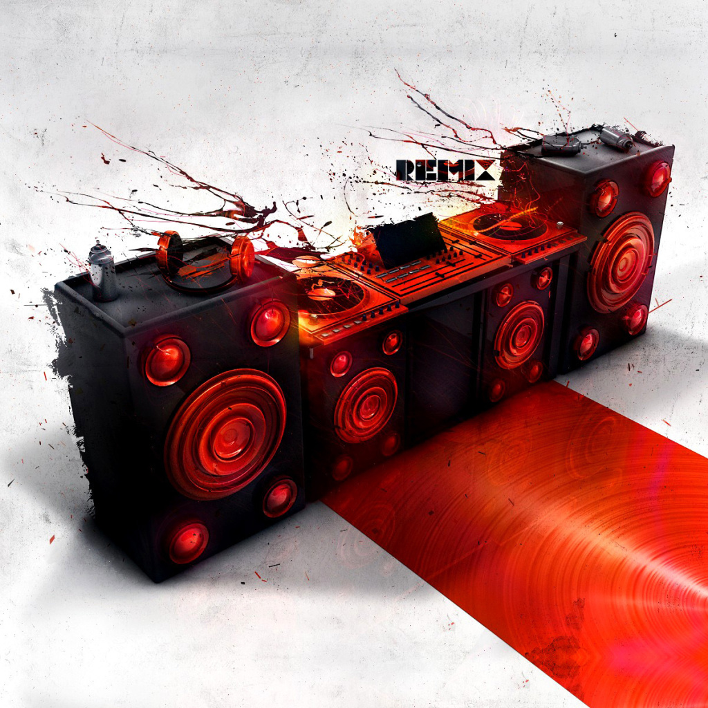 Das Powered DJ Speakers Wallpaper 1024x1024