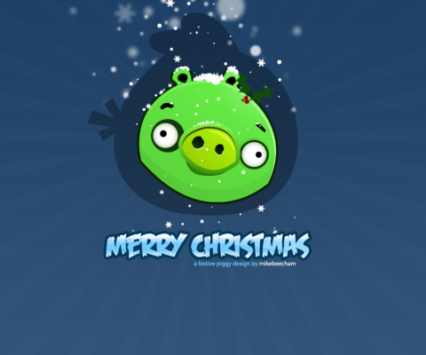 Green Piggi Merry Chirstmas screenshot #1 480x400