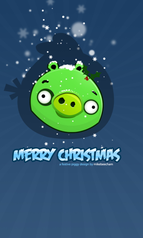Green Piggi Merry Chirstmas screenshot #1 480x800