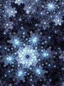 Fondo de pantalla Snowflakes 132x176