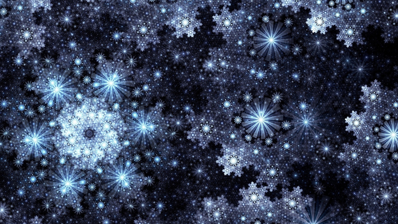 Snowflakes screenshot #1 1366x768