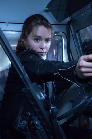 Fondo de pantalla Sarah Connor in Terminator 2 Judgment Day 320x480
