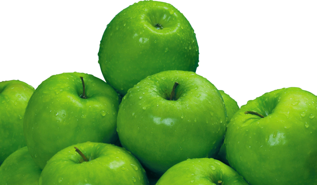 Green Apples wallpaper 1024x600