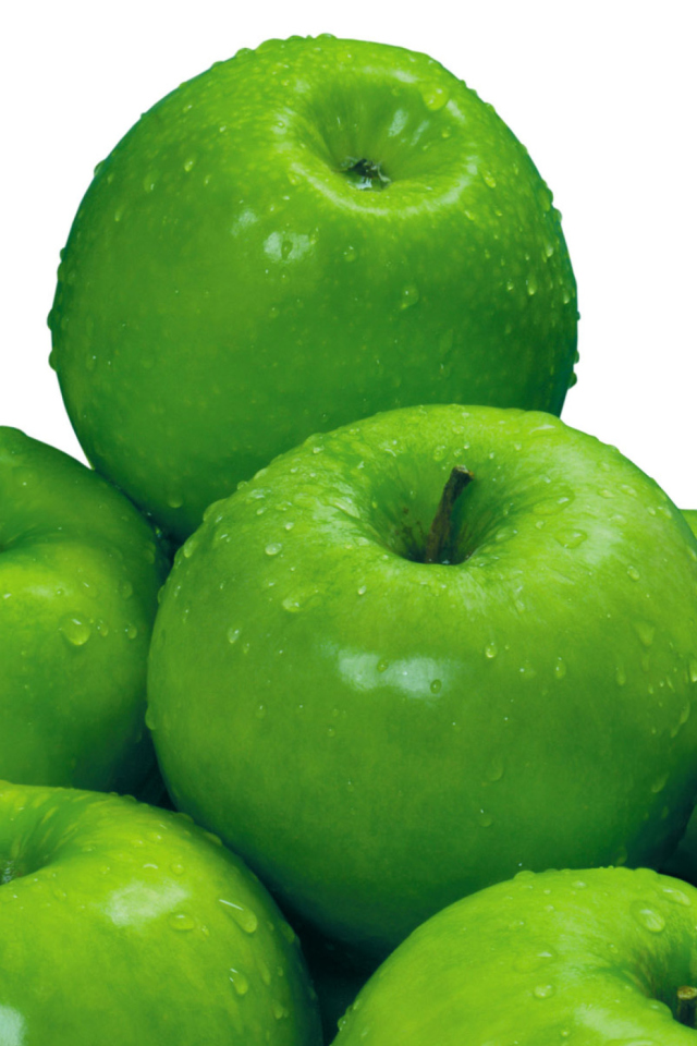 Fondo de pantalla Green Apples 640x960
