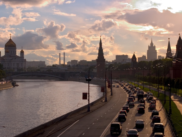 Das Moscow Cityscape Wallpaper 640x480
