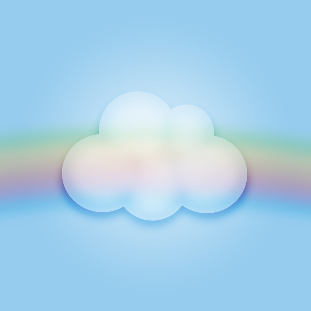 Cloud And Rainbow wallpaper 1024x1024