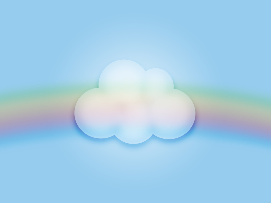 Обои Cloud And Rainbow 1152x864