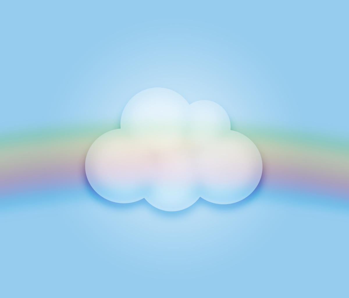 Fondo de pantalla Cloud And Rainbow 1200x1024