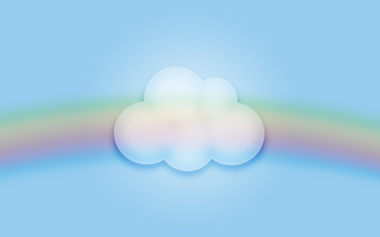 Screenshot №1 pro téma Cloud And Rainbow 1280x800