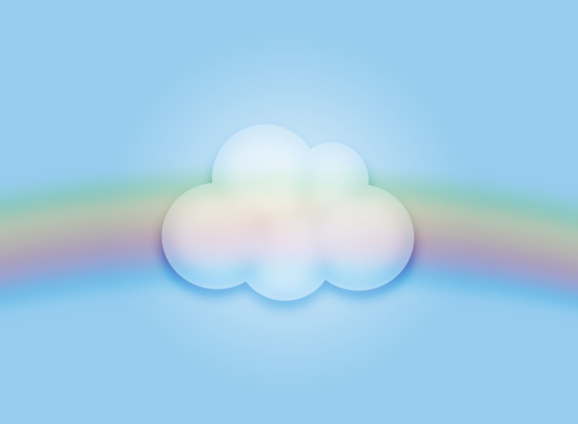 Das Cloud And Rainbow Wallpaper 1920x1408