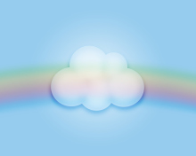 Das Cloud And Rainbow Wallpaper 220x176