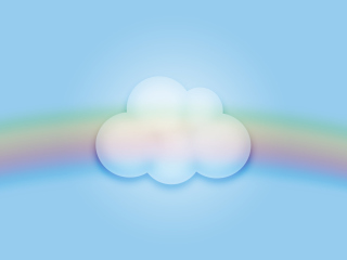 Das Cloud And Rainbow Wallpaper 320x240