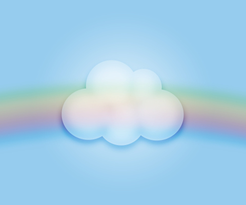 Das Cloud And Rainbow Wallpaper 480x400