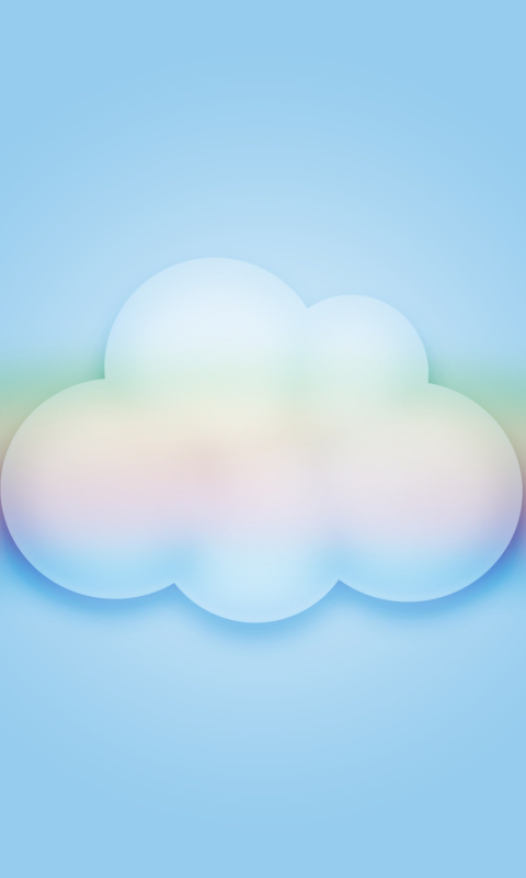 Das Cloud And Rainbow Wallpaper 480x800