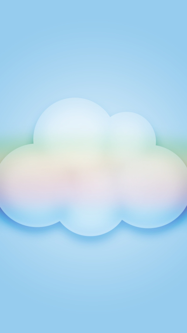 Das Cloud And Rainbow Wallpaper 640x1136