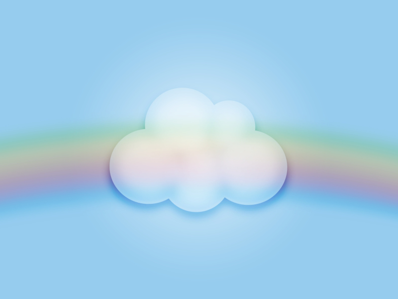 Fondo de pantalla Cloud And Rainbow 800x600