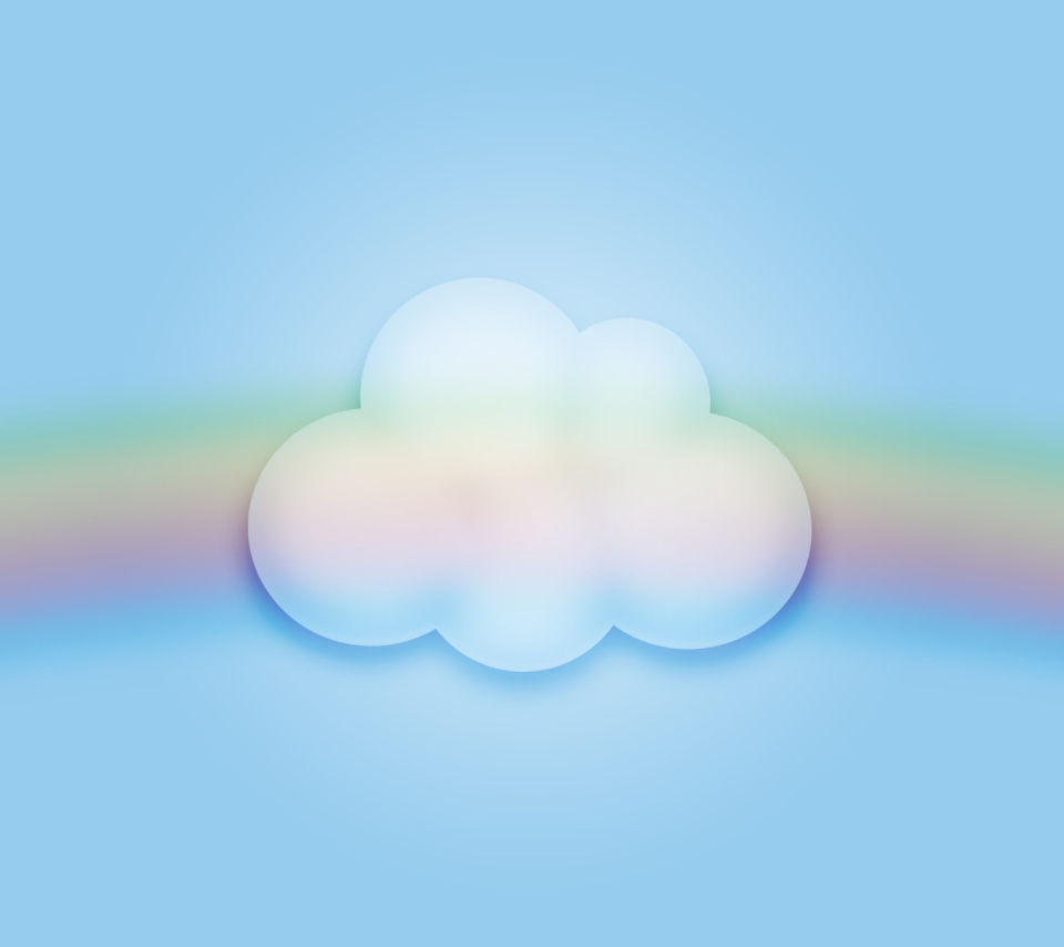 Das Cloud And Rainbow Wallpaper 960x854