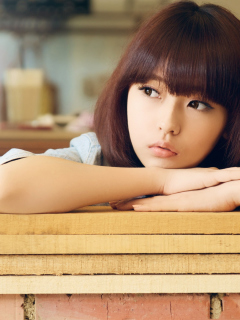 Screenshot №1 pro téma Cute Asian Girl In Thoughts 240x320