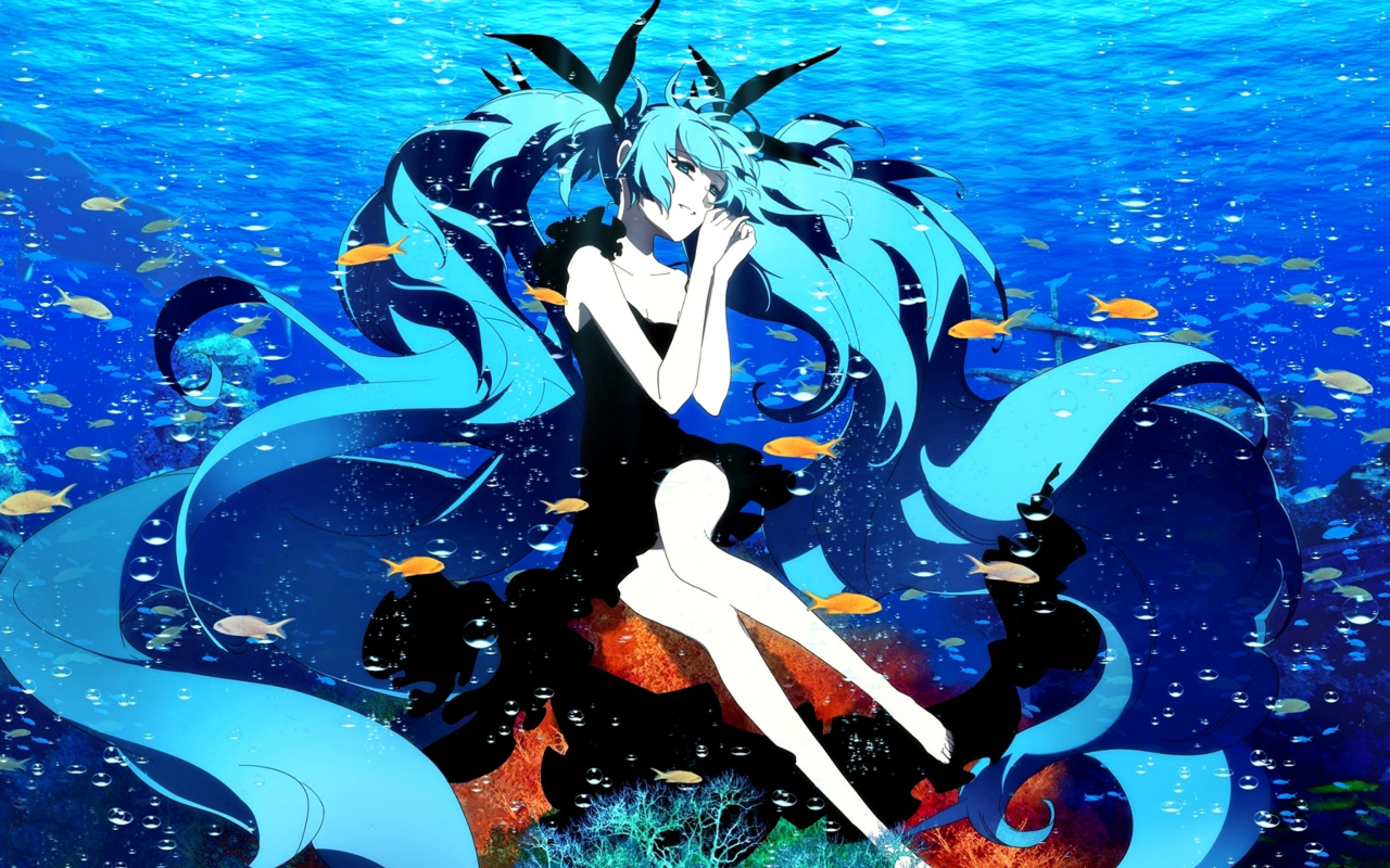 Обои Hatsune Miku, Vocaloid 1280x800