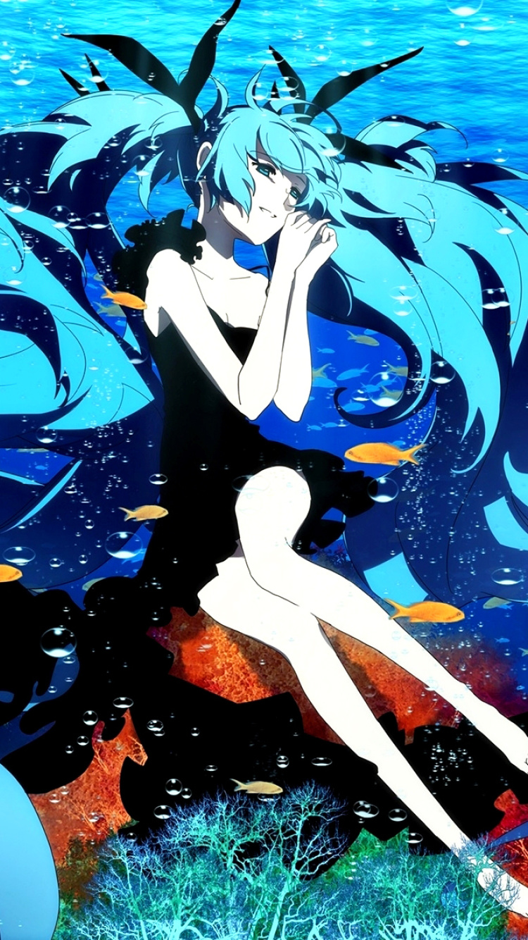 Hatsune Miku, Vocaloid wallpaper 750x1334
