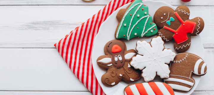 Das Homemade Christmas Cookies Wallpaper 720x320