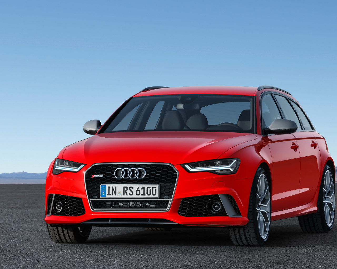 Sfondi 2016 Audi RS6 Avant Red 1280x1024