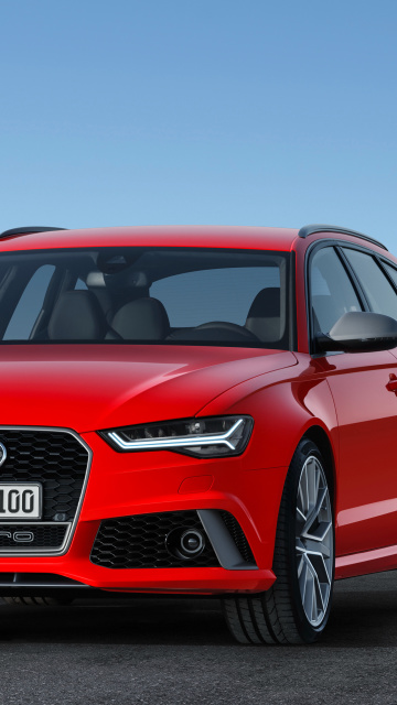 Das 2016 Audi RS6 Avant Red Wallpaper 360x640