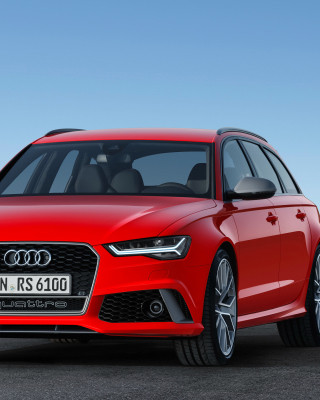 Kostenloses 2016 Audi RS6 Avant Red Wallpaper für Nokia X7