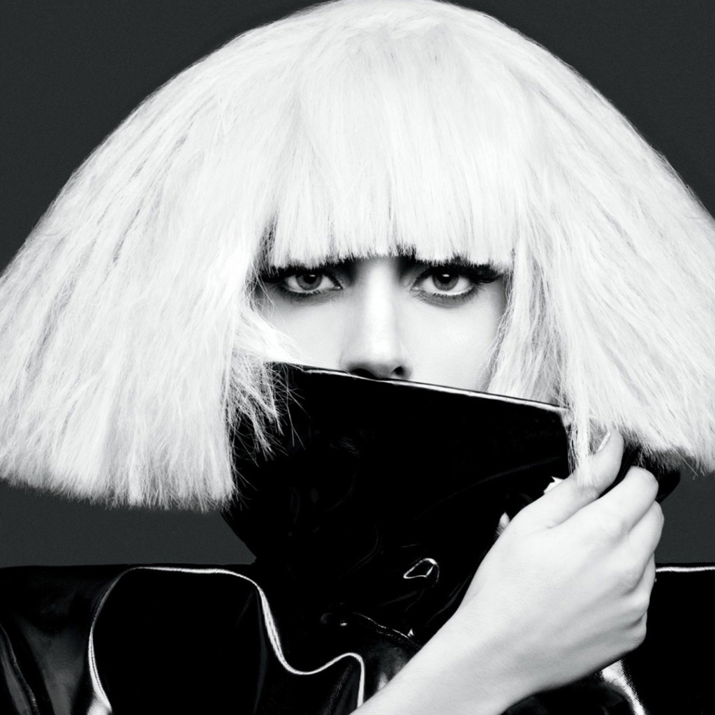 Lady Gaga Black And White wallpaper 1024x1024