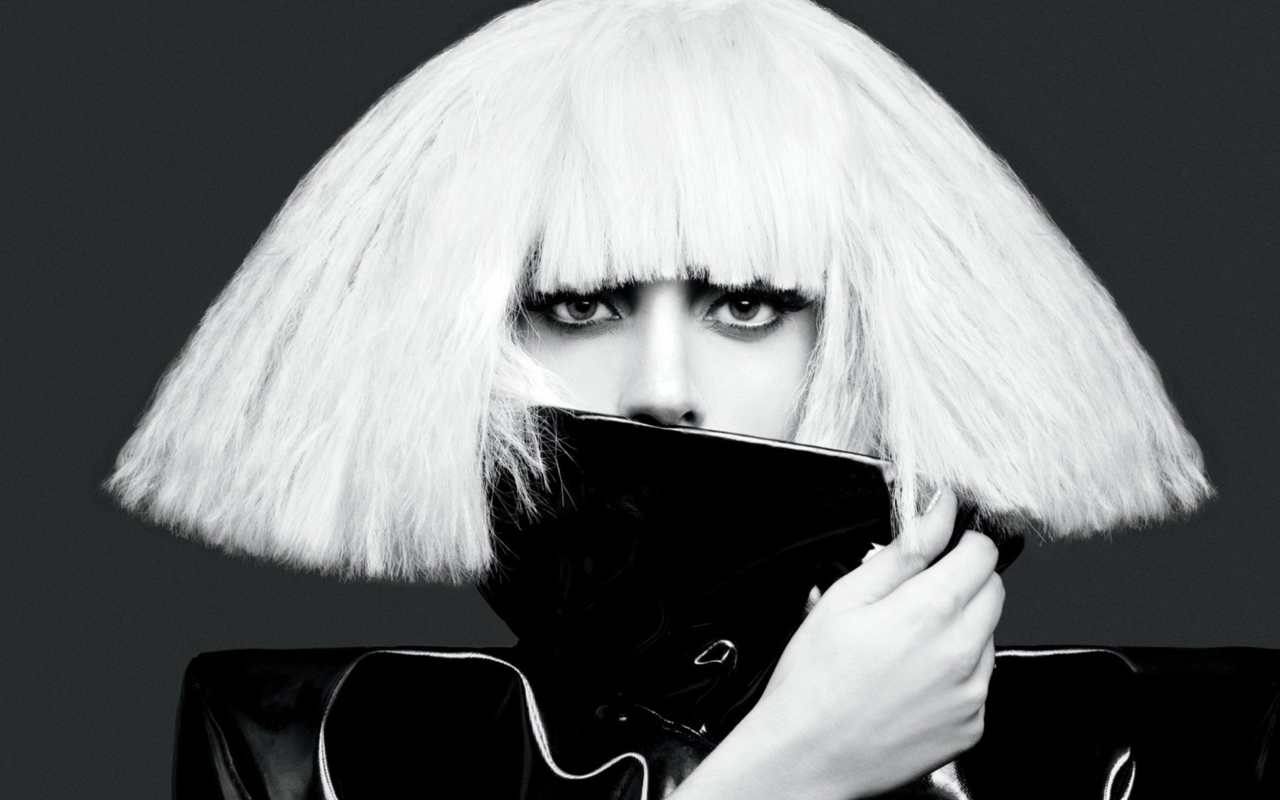 Lady Gaga Black And White screenshot #1 1280x800