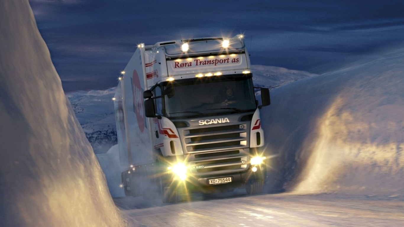 Fondo de pantalla Scania 1366x768