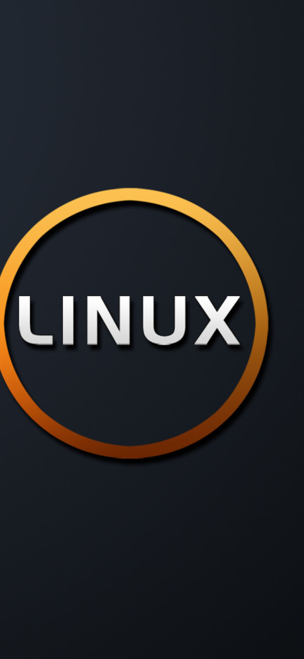 Das Linux OS Black Wallpaper 1170x2532