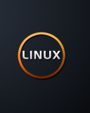 Das Linux OS Black Wallpaper 128x160