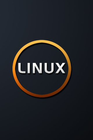 Linux OS Black wallpaper 320x480