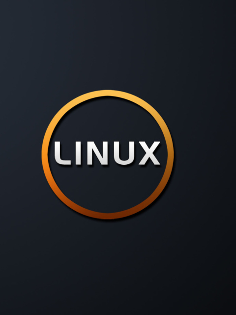 Обои Linux OS Black 480x640