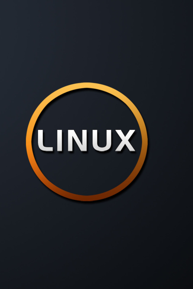 Fondo de pantalla Linux OS Black 640x960