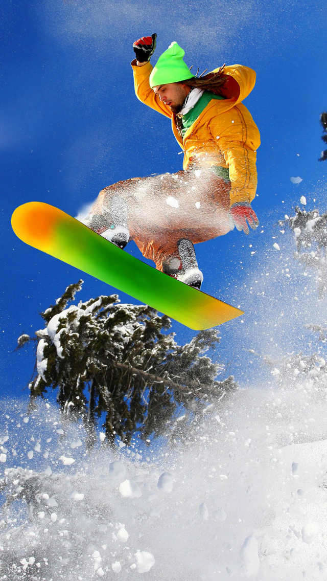 Fondo de pantalla Extreme snow slope 640x1136