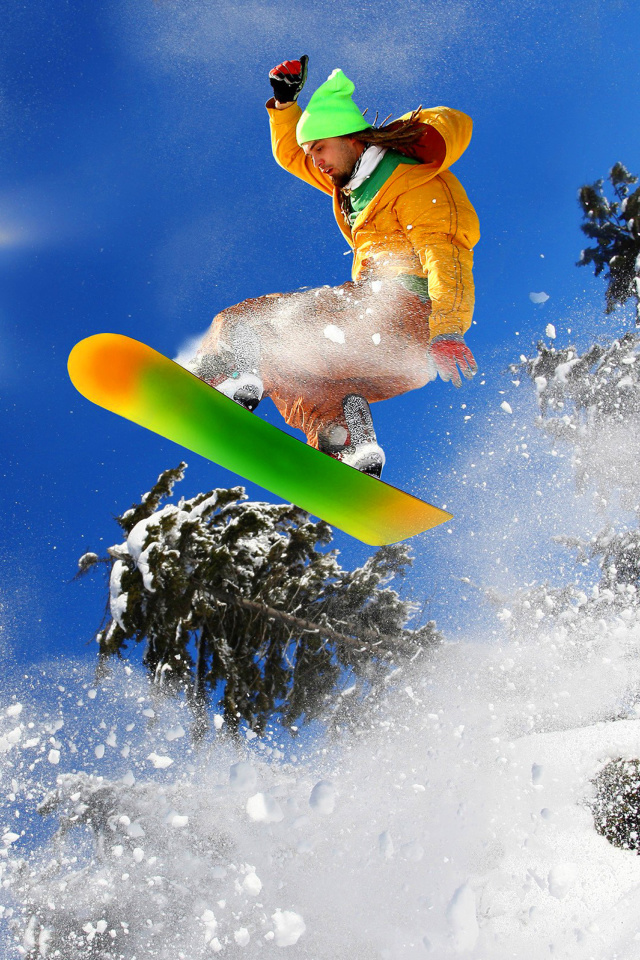 Fondo de pantalla Extreme snow slope 640x960