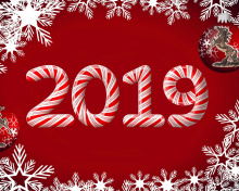 Das 2019 New Year Red Style Wallpaper 220x176