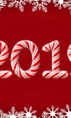 Das 2019 New Year Red Style Wallpaper 240x400
