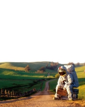 Astronaut On The Road wallpaper 176x220