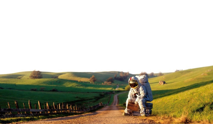 Astronaut On The Road wallpaper
