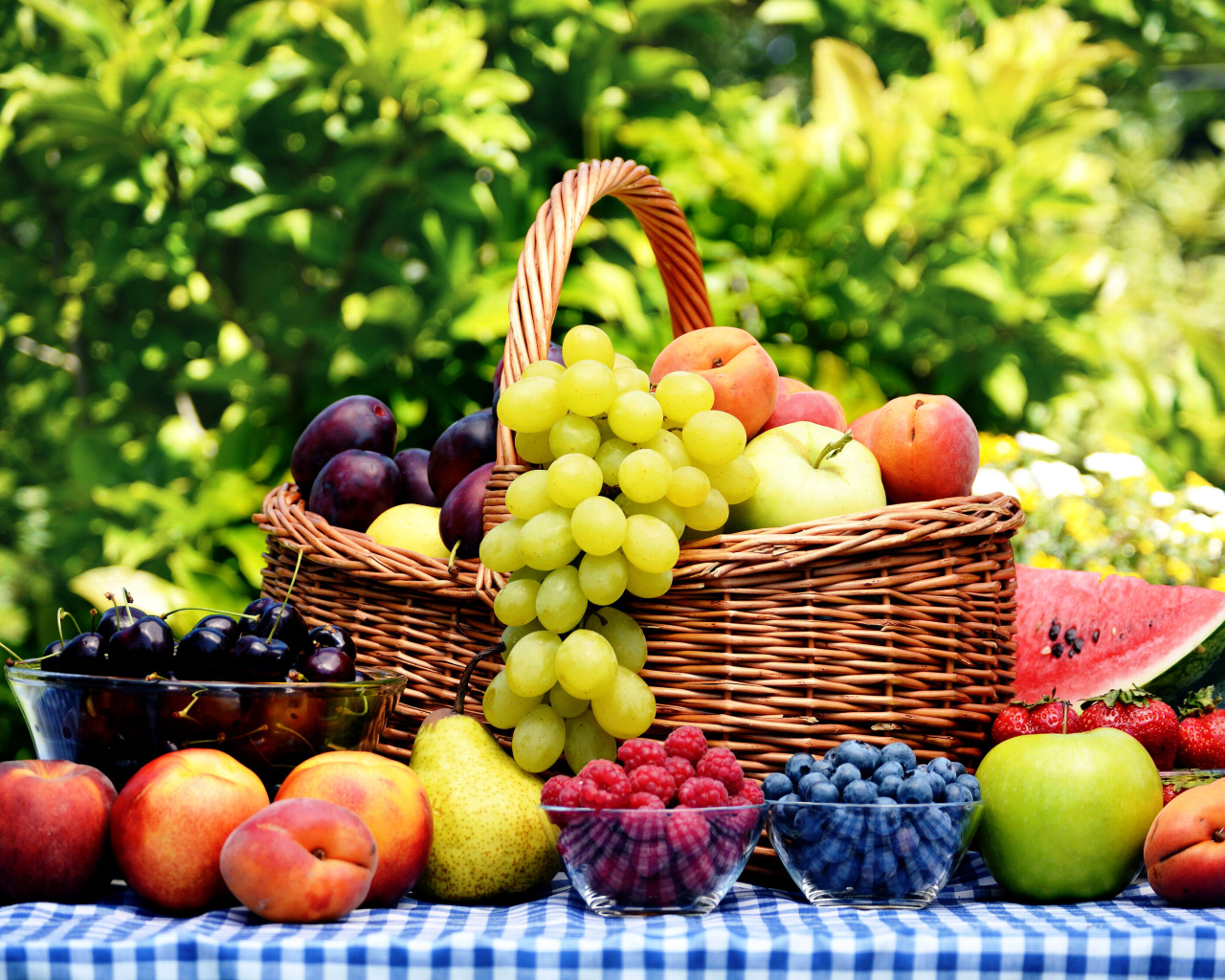 Das Organic Fruit Gift Basket Wallpaper 1280x1024