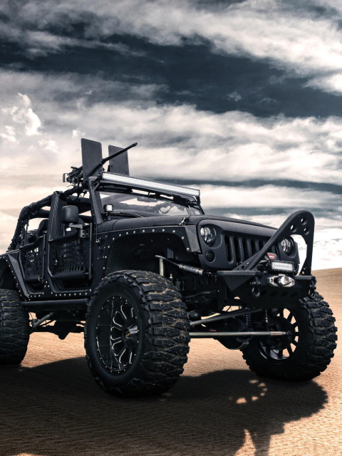Jeep Wrangler for Army wallpaper 480x640