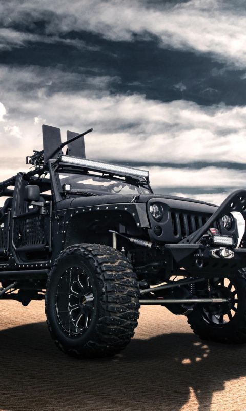 Jeep Wrangler for Army wallpaper 480x800