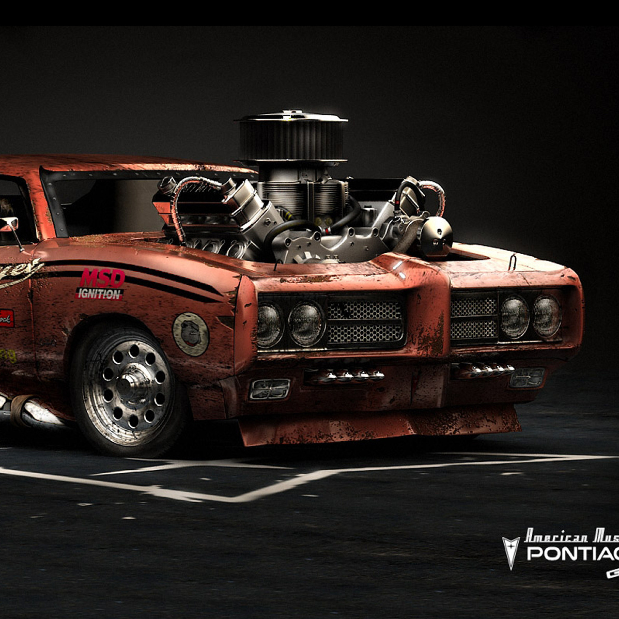 Das Pontiac GTO Monster Wallpaper 2048x2048