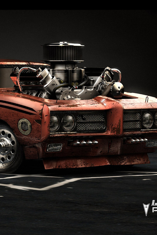 Fondo de pantalla Pontiac GTO Monster 640x960
